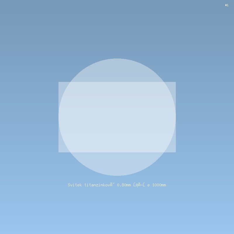 Svitek titanzinkový 0.80mm šíře 1000mm