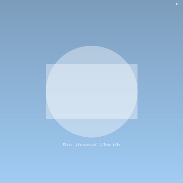 Plech titanzinkový 0.70mm 1x3m