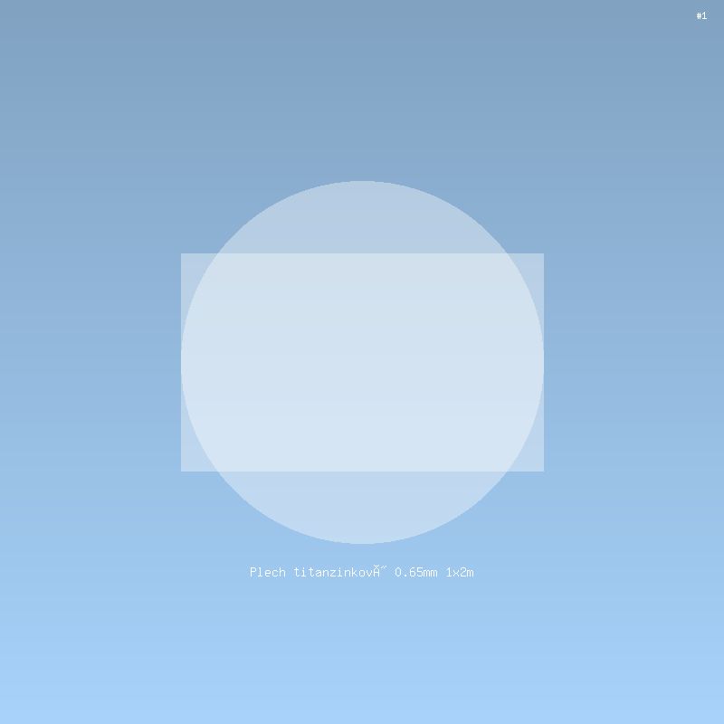 Plech titanzinkový 0.65mm 1x2m
