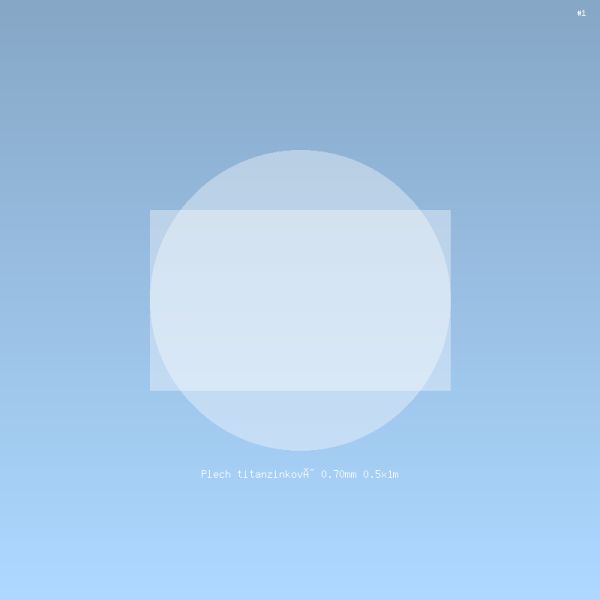 Plech titanzinkový 0.70mm 0.5x1m