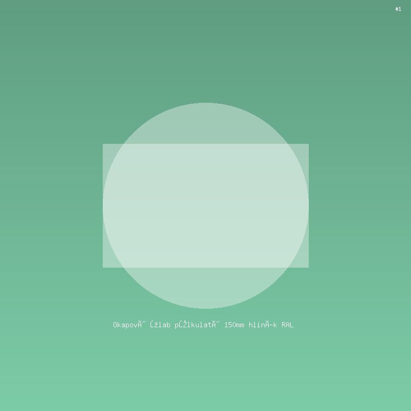 Okapový žlab půlkulatý 150mm hliník RAL 9005