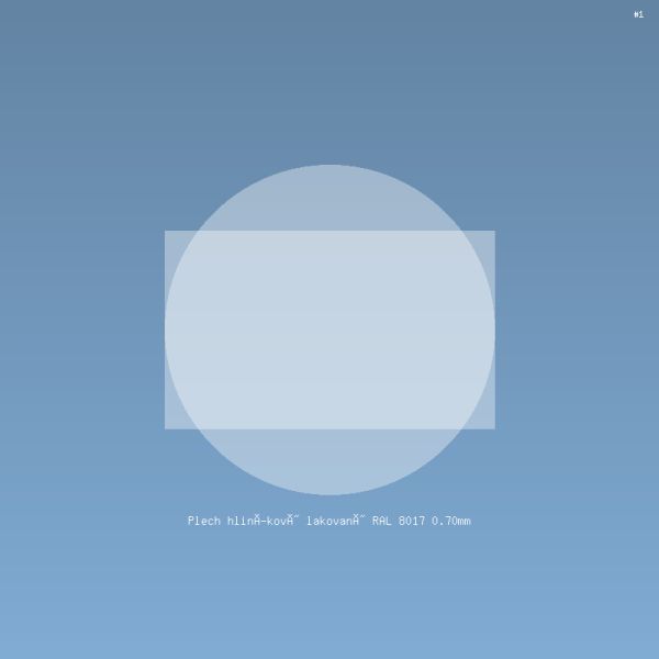 Plech hliníkový lakovaný RAL 8017 0.70mm