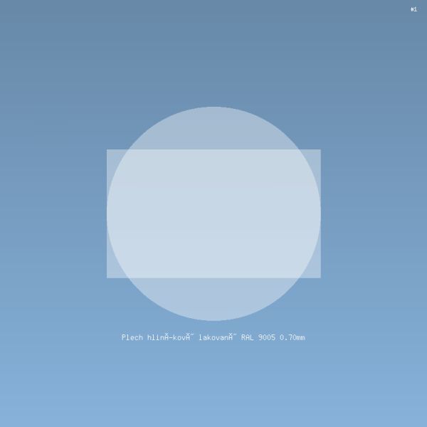 Plech hliníkový lakovaný RAL 9005 0.70mm