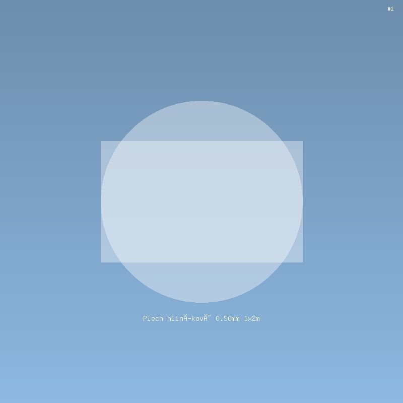 Plech hliníkový 0.50mm 1x2m