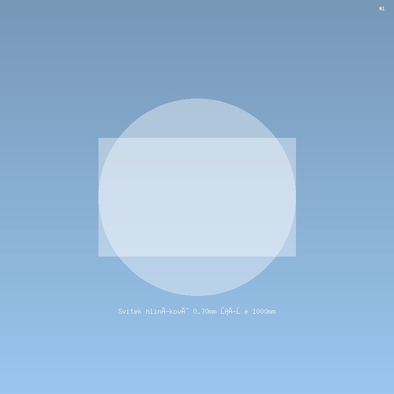 Svitek hliníkový 0.70mm šíře 1000mm