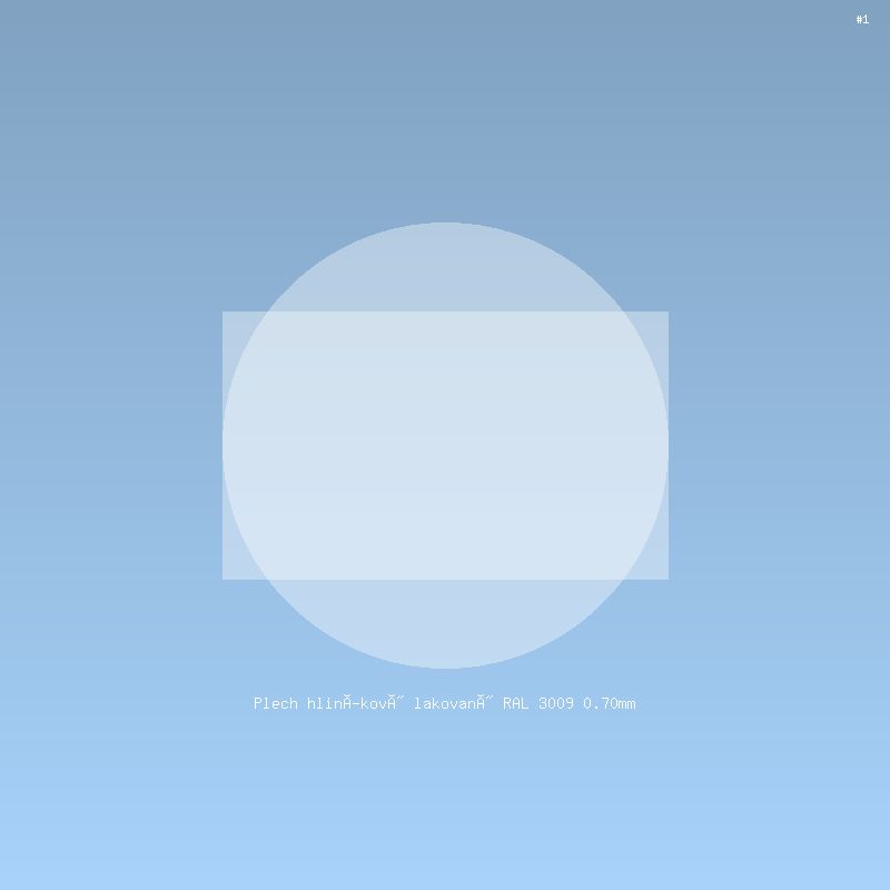 Plech hliníkový lakovaný RAL 3009 0.70mm