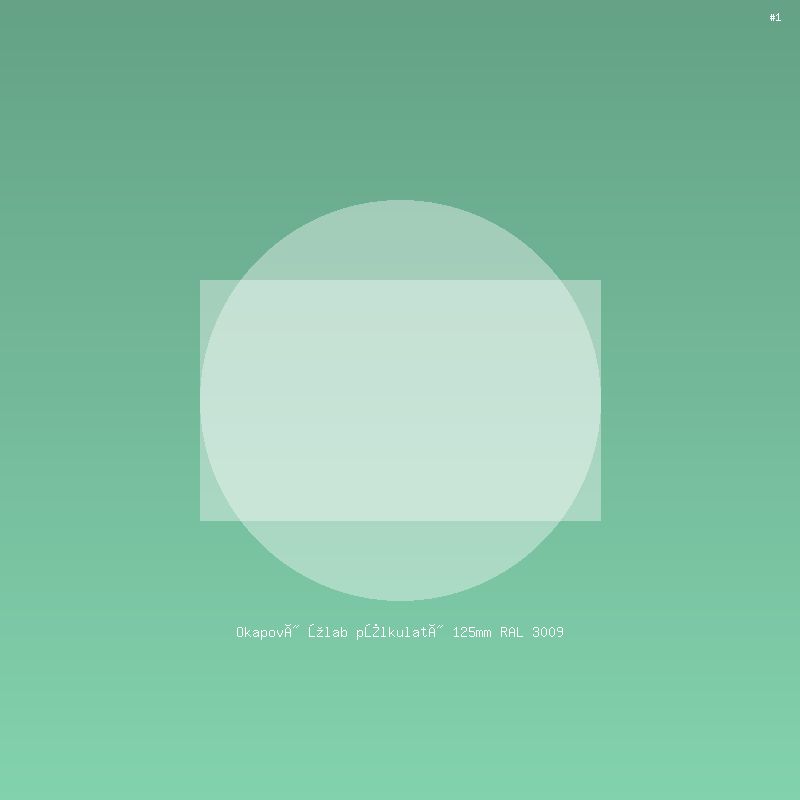 Okapový žlab půlkulatý 125mm RAL 3009