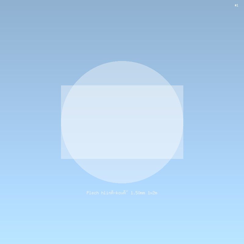 Plech hliníkový 1.50mm 1x2m