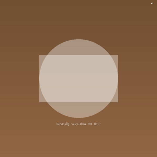 Svodová roura 80mm RAL 8017