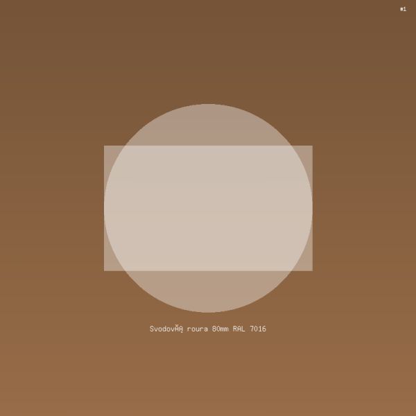 Svodová roura 80mm RAL 7016