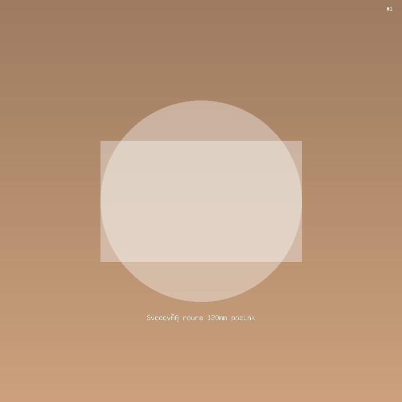 Svodová roura 120mm pozink