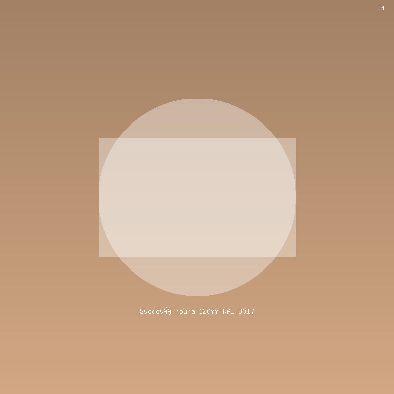 Svodová roura 120mm RAL 8017