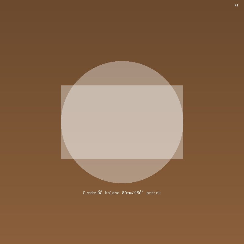 Svodové koleno 80mm/45° pozink