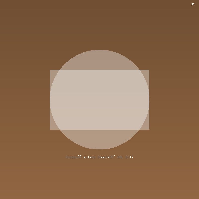 Svodové koleno 80mm/45° RAL 8017