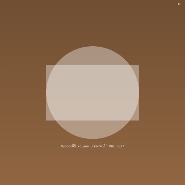 Svodové koleno 80mm/45° RAL 8017