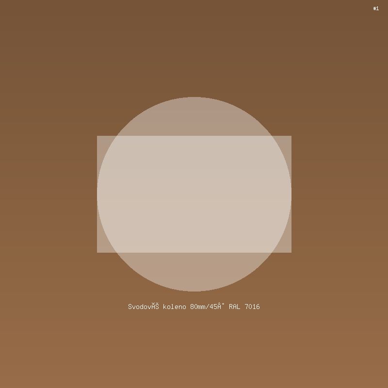 Svodové koleno 80mm/45° RAL 7016