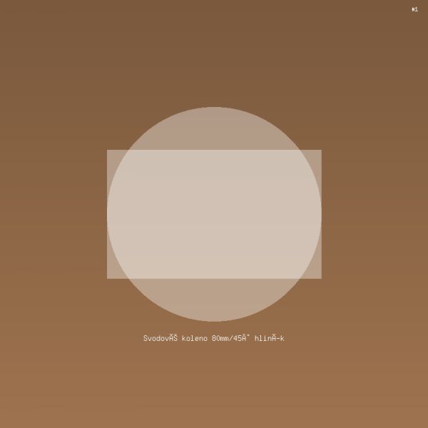 Svodové koleno 80mm/45° hliník