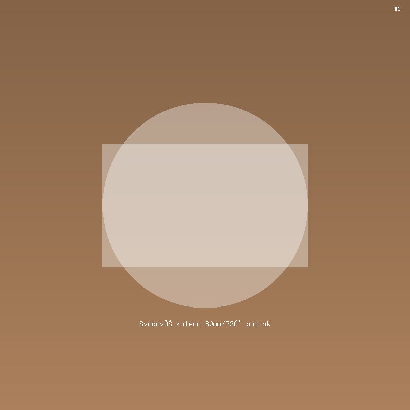 Svodové koleno 80mm/72° pozink