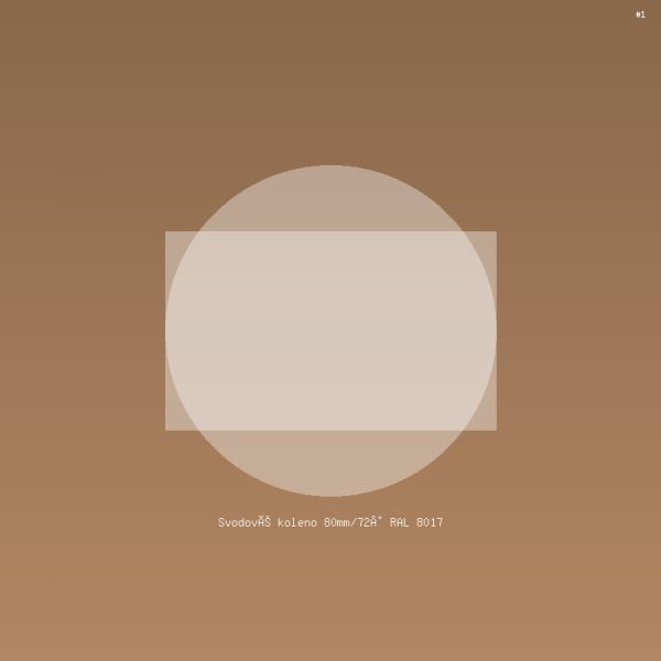Svodové koleno 80mm/72° RAL 8017