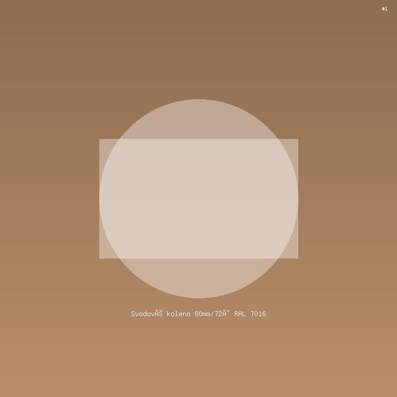 Svodové koleno 80mm/72° RAL 7016