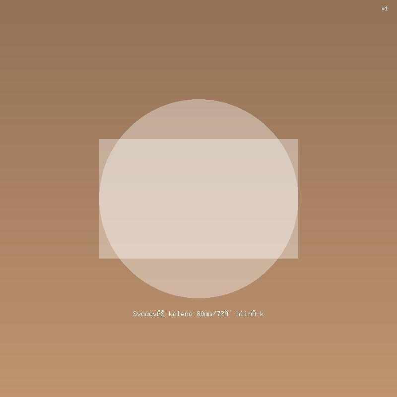 Svodové koleno 80mm/72° hliník