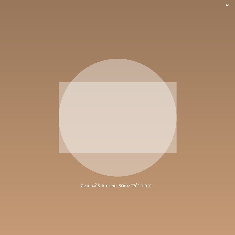 Svodové koleno 80mm/72° měď