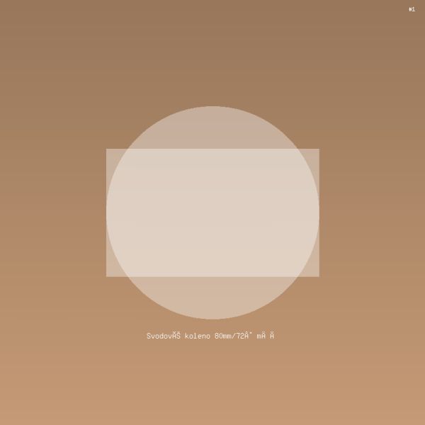 Svodové koleno 80mm/72° měď