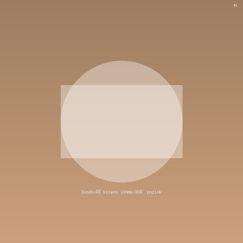 Svodové koleno 100mm/45° pozink