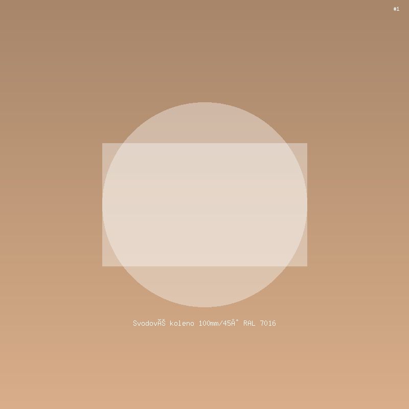 Svodové koleno 100mm/45° RAL 7016