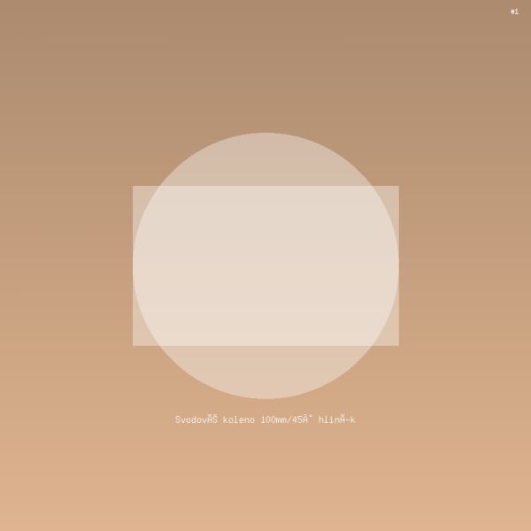 Svodové koleno 100mm/45° hliník