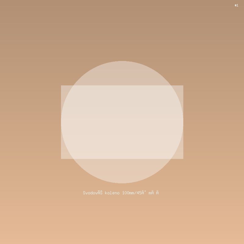 Svodové koleno 100mm/45° měď