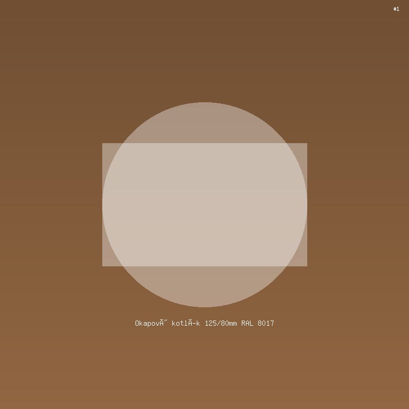 Okapový kotlík 125/80mm RAL 8017