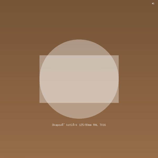 Okapový kotlík 125/80mm RAL 7016