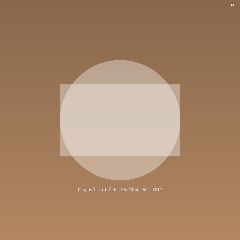 Okapový kotlík 125/100mm RAL 8017