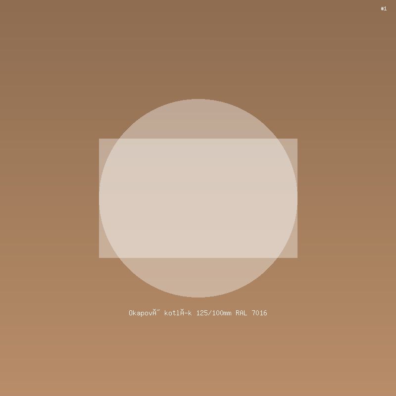 Okapový kotlík 125/100mm RAL 7016