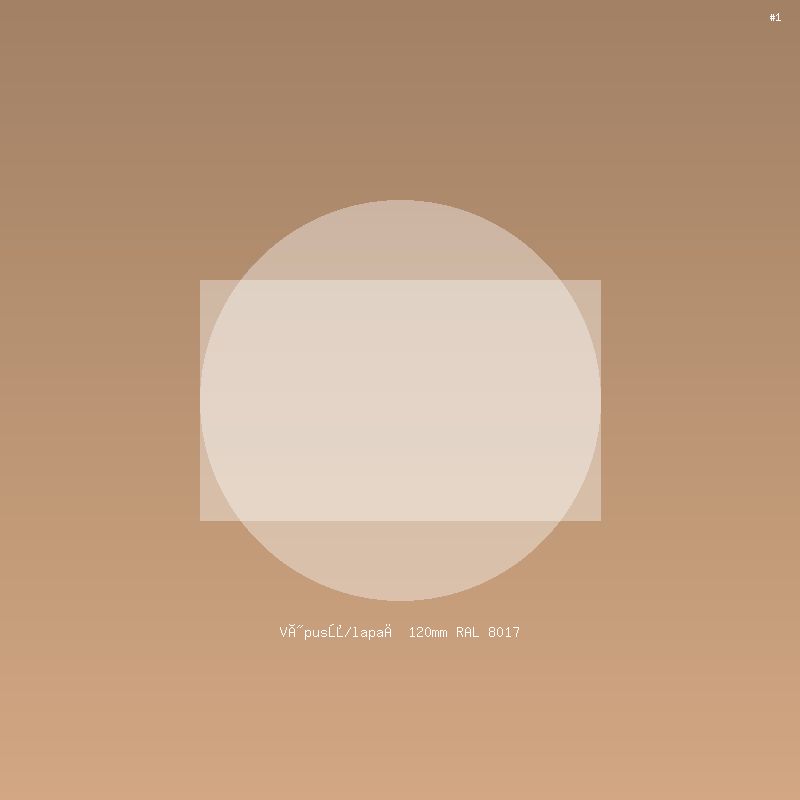 Výpusť/lapač 120mm RAL 8017