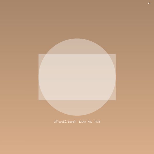 Výpusť/lapač 120mm RAL 7016