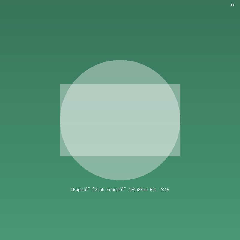 Okapový žlab hranatý 120x85mm RAL 7016