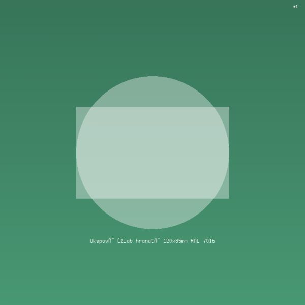 Okapový žlab hranatý 120x85mm RAL 7016