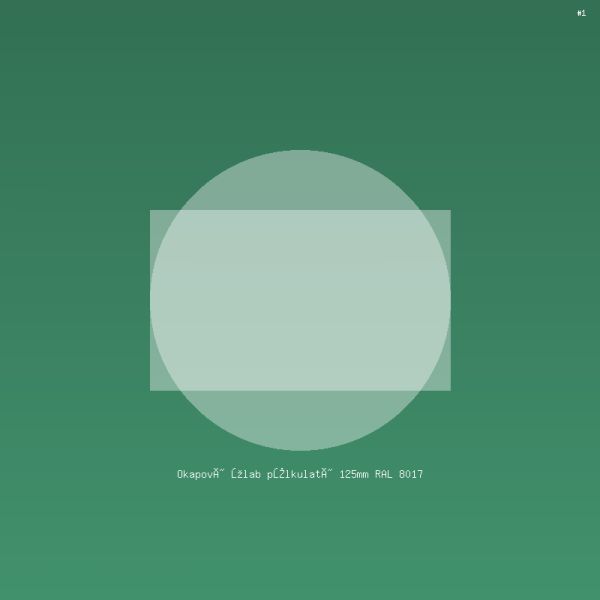 Okapový žlab půlkulatý 125mm RAL 8017