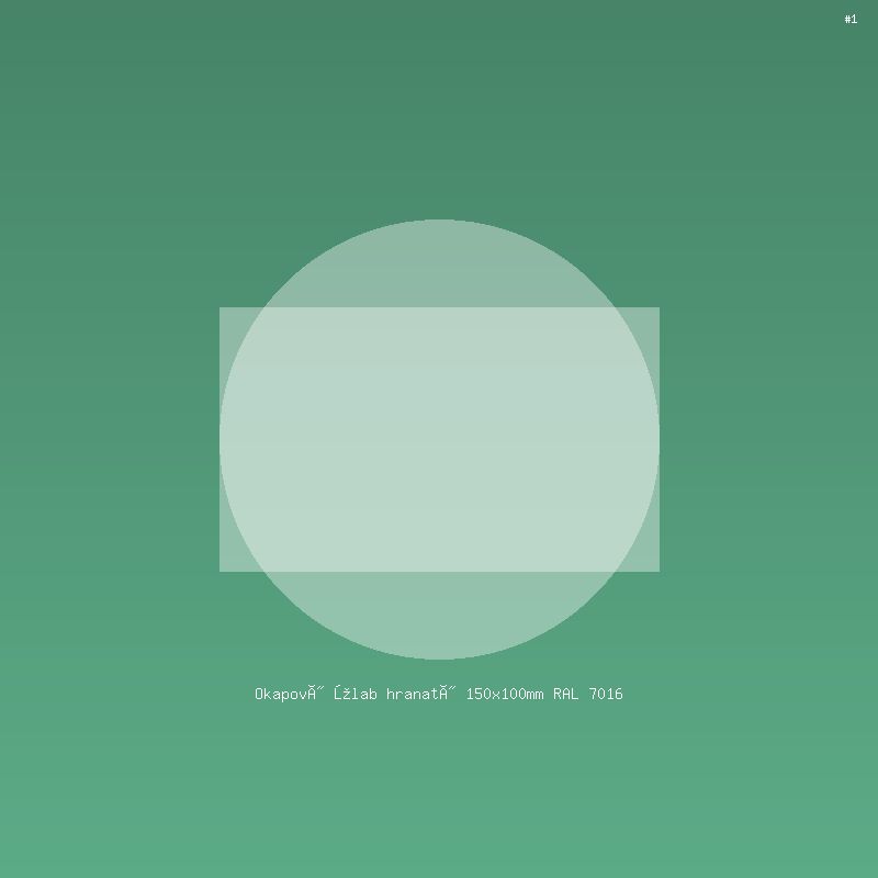 Okapový žlab hranatý 150x100mm RAL 7016