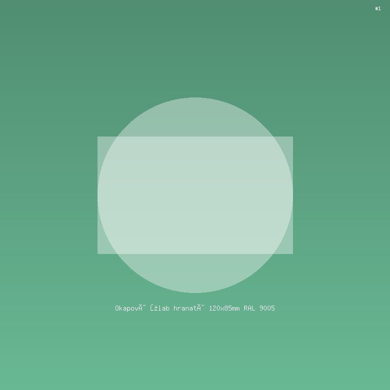 Okapový žlab hranatý 120x85mm RAL 9005