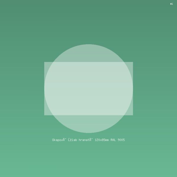 Okapový žlab hranatý 120x85mm RAL 9005