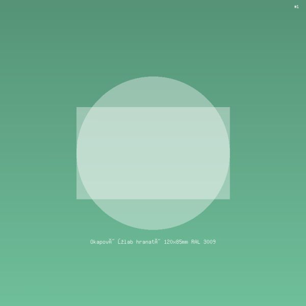 Okapový žlab hranatý 120x85mm RAL 3009