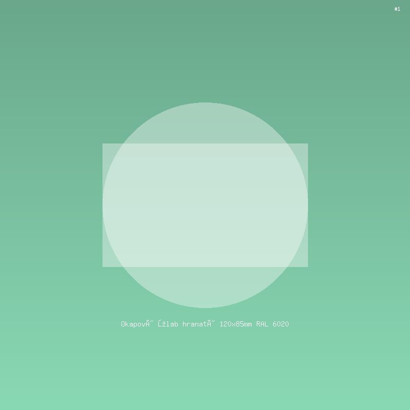 Okapový žlab hranatý 120x85mm RAL 6020