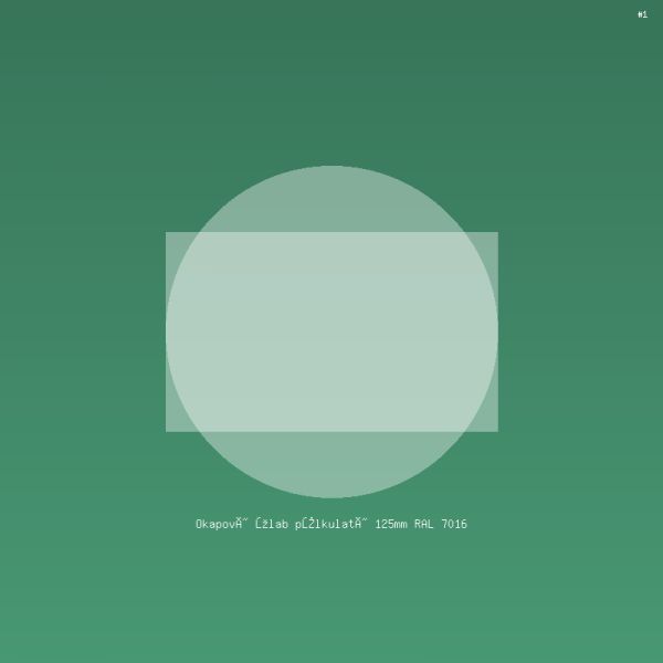 Okapový žlab půlkulatý 125mm RAL 7016