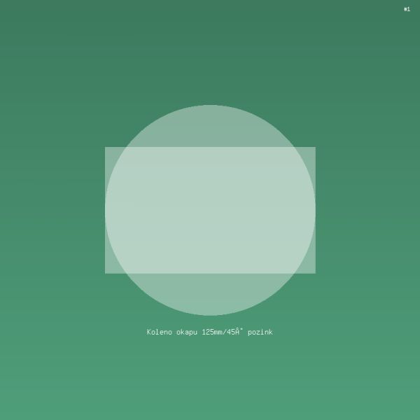 Koleno okapu 125mm/45° pozink