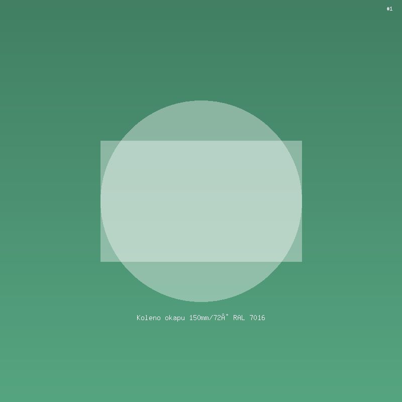 Koleno okapu 150mm/72° RAL 7016