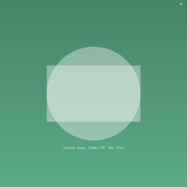 Koleno okapu 125mm/72° RAL 7016