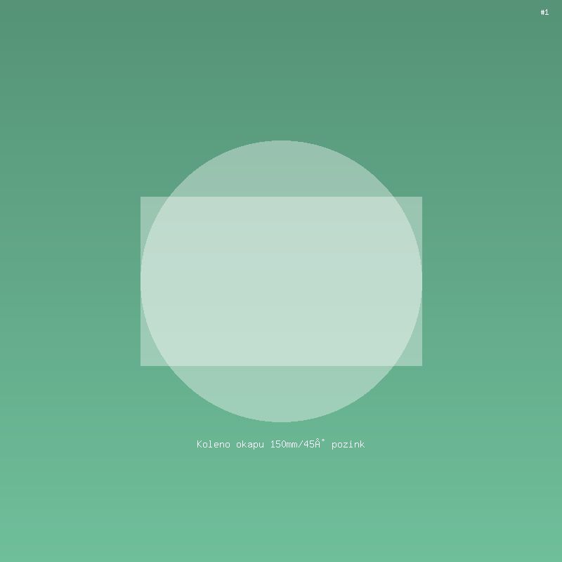Koleno okapu 150mm/45° pozink